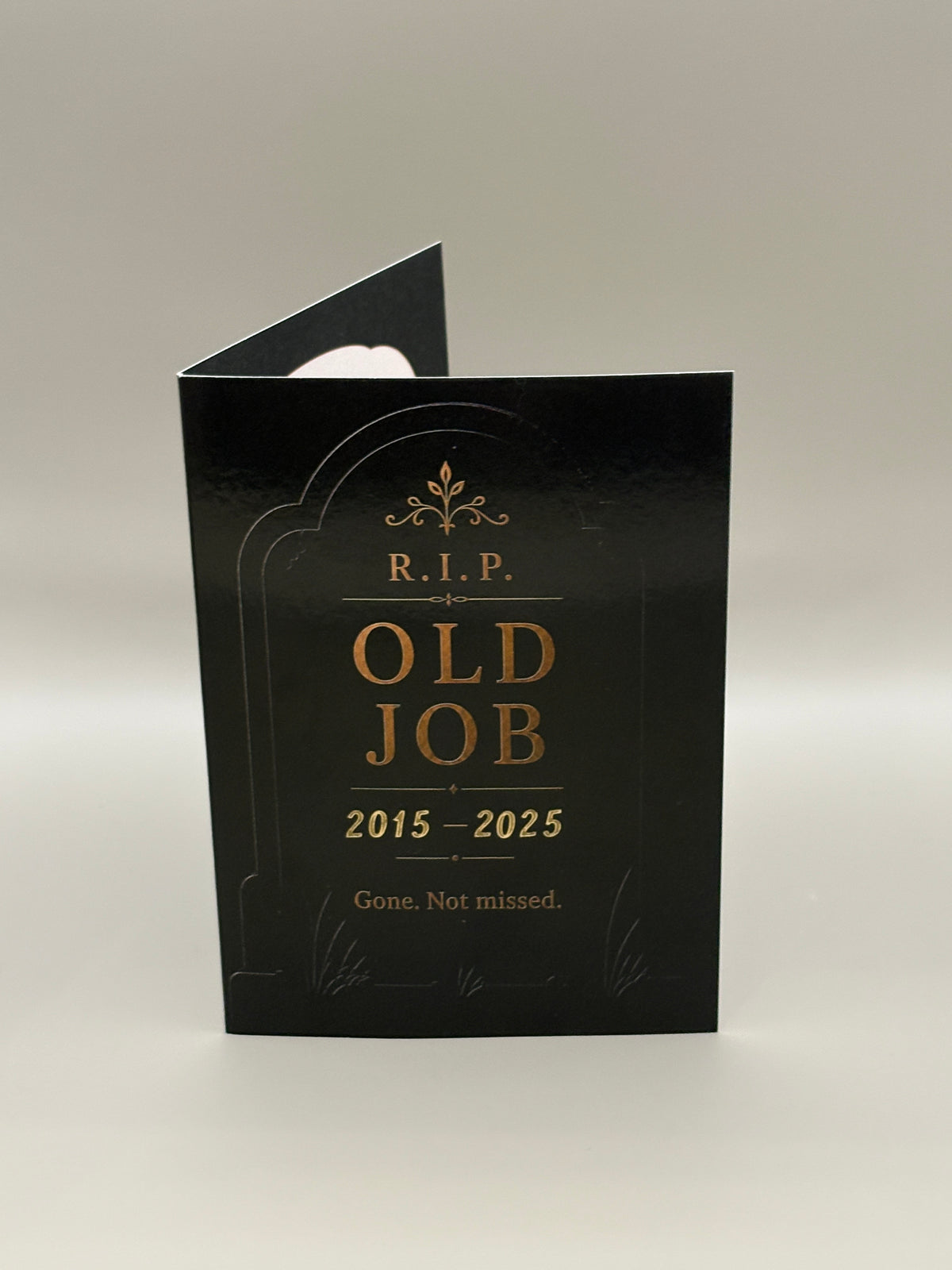 OLD JOB Klappkarte mit individuell ergänzbaren Jahreszahlen