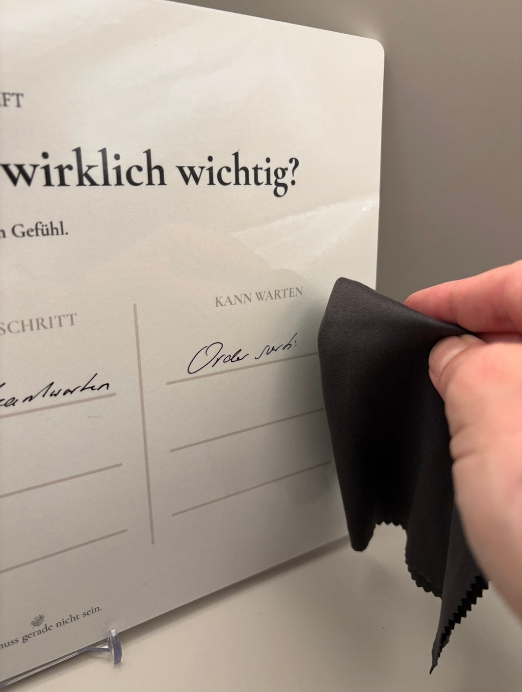 Weekly Focus Board – wiederbeschreibbarer Wochenplaner für mehr Klarheit, Überblick und Fokus im Alltag
