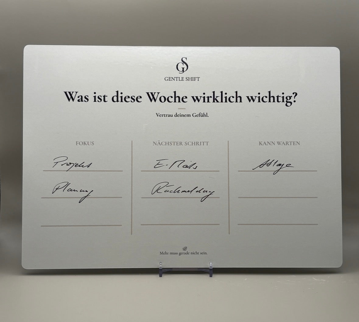 Weekly Board deutsch